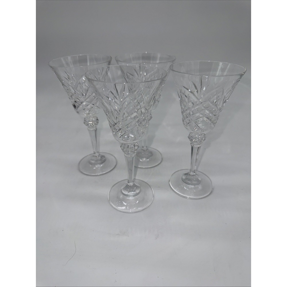Bohemia Made in Czechoslovakia Fine Lead Crystal Vintage Liquor Glass Set Of 4